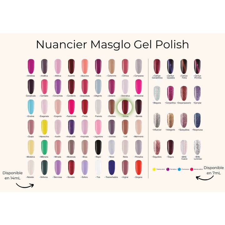 CARELAB - Venta al por mayor Esmaltes de uñas - Esmalte de uñas semipermanente Golosa MASGLO GEL POLISH 14 ml1
