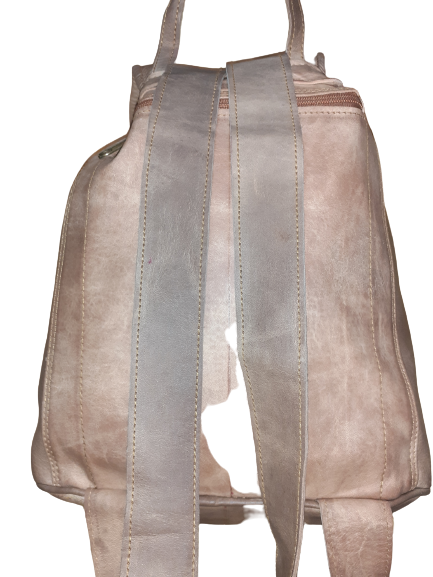 Hecho a mano – Großhandel Rucksack – Damen – Marrakech Lederrucksack mit doppeltem Reißverschluss und buntem Sonnenmotiv16