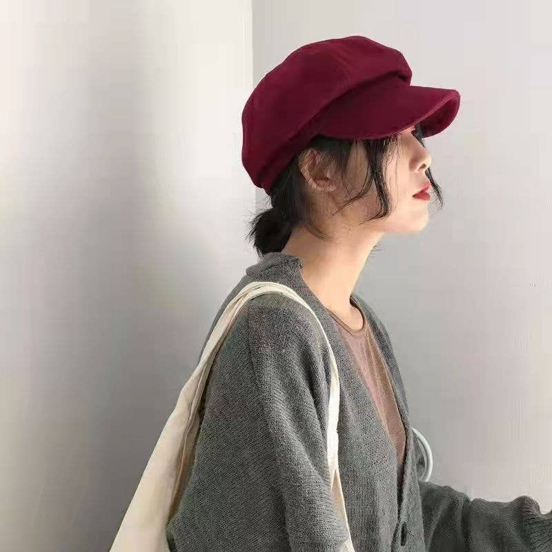 Wholesalesir - Vente Casquette gavroche – femme - Chapeau octogonal polyvalent et à la mode2