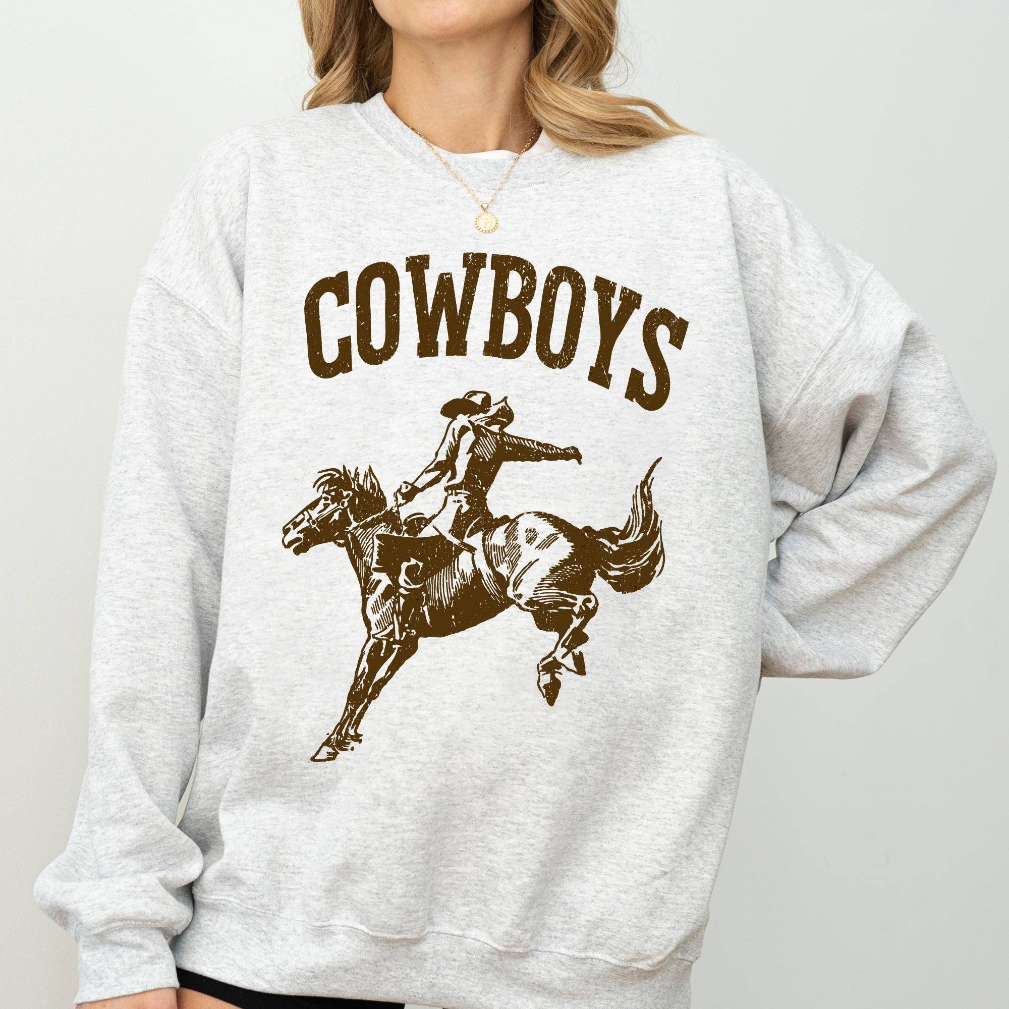 Refinery Number One LLC - Wholesale Graphic Sweatshirt - Women's - Cowboys, Bronco Rider, Cowboy, Western, Horse, Sweatshirt0