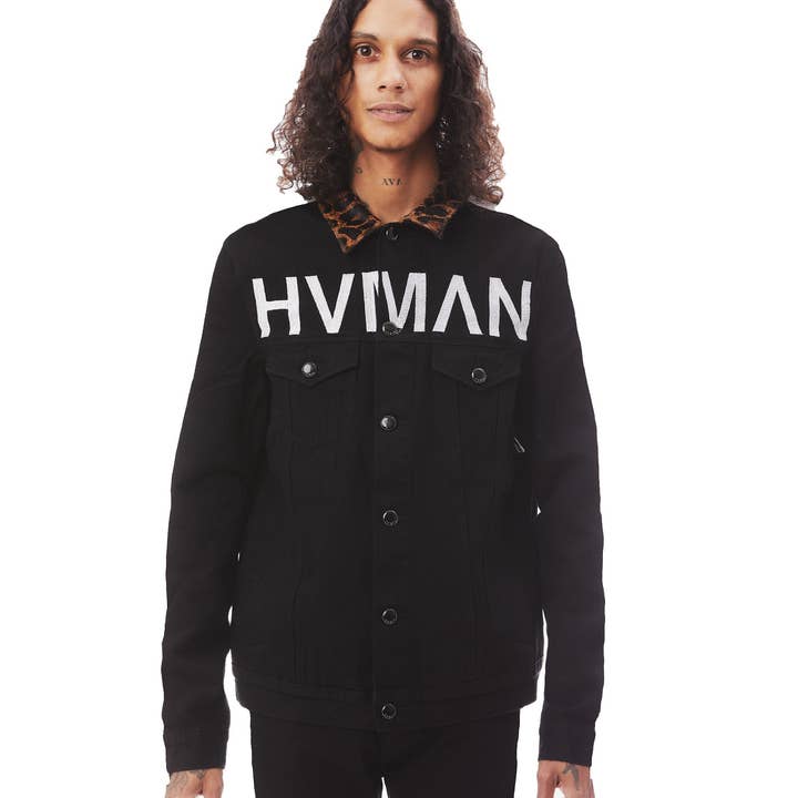 VESTE EN JEAN MK1 À RAYURES NOIRES pour la vente par Cult of Individuality