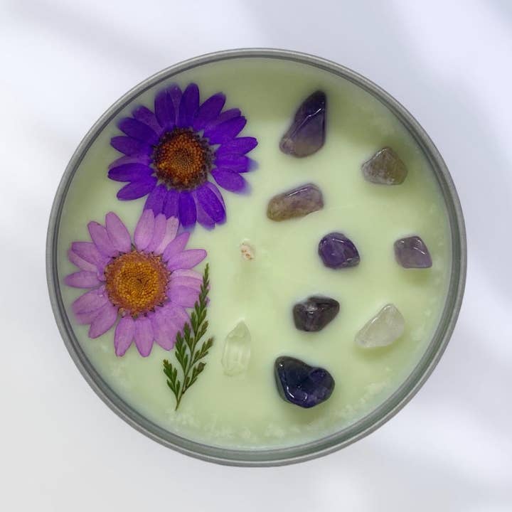 Vela con flor de jade y cactus para venta al por mayor de Fleetwood Candle Co.