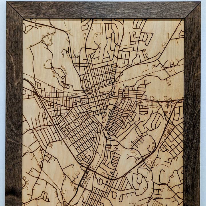 Greensburg City Map for wholesale by Black River Arts