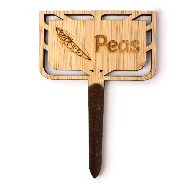 Placa de Estaca Premium de Bambu - Vegetal - Ervilhas por atacado de Floratrel