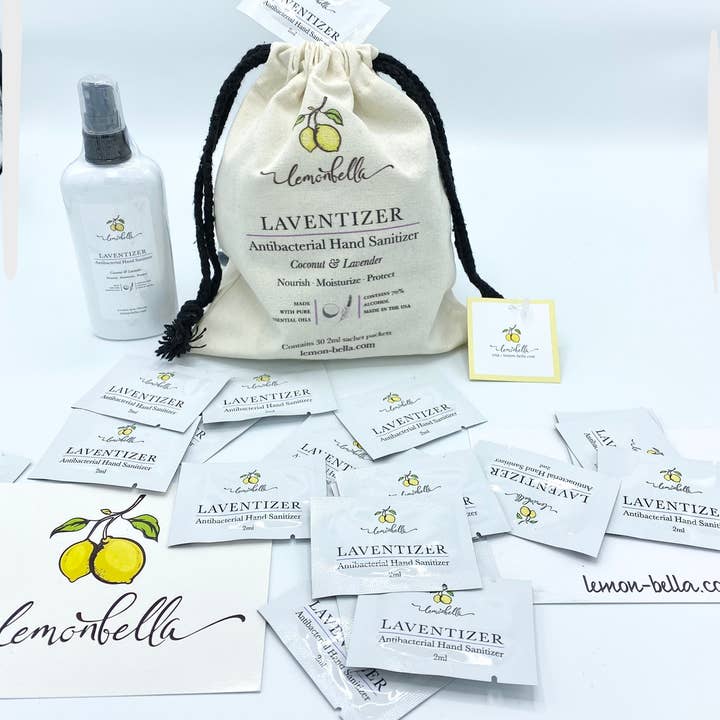 Lemonbella - Wholesale Hand sanitiser - Laventizer 30 Pack Single Use Hand Sanitizer Sachets1
