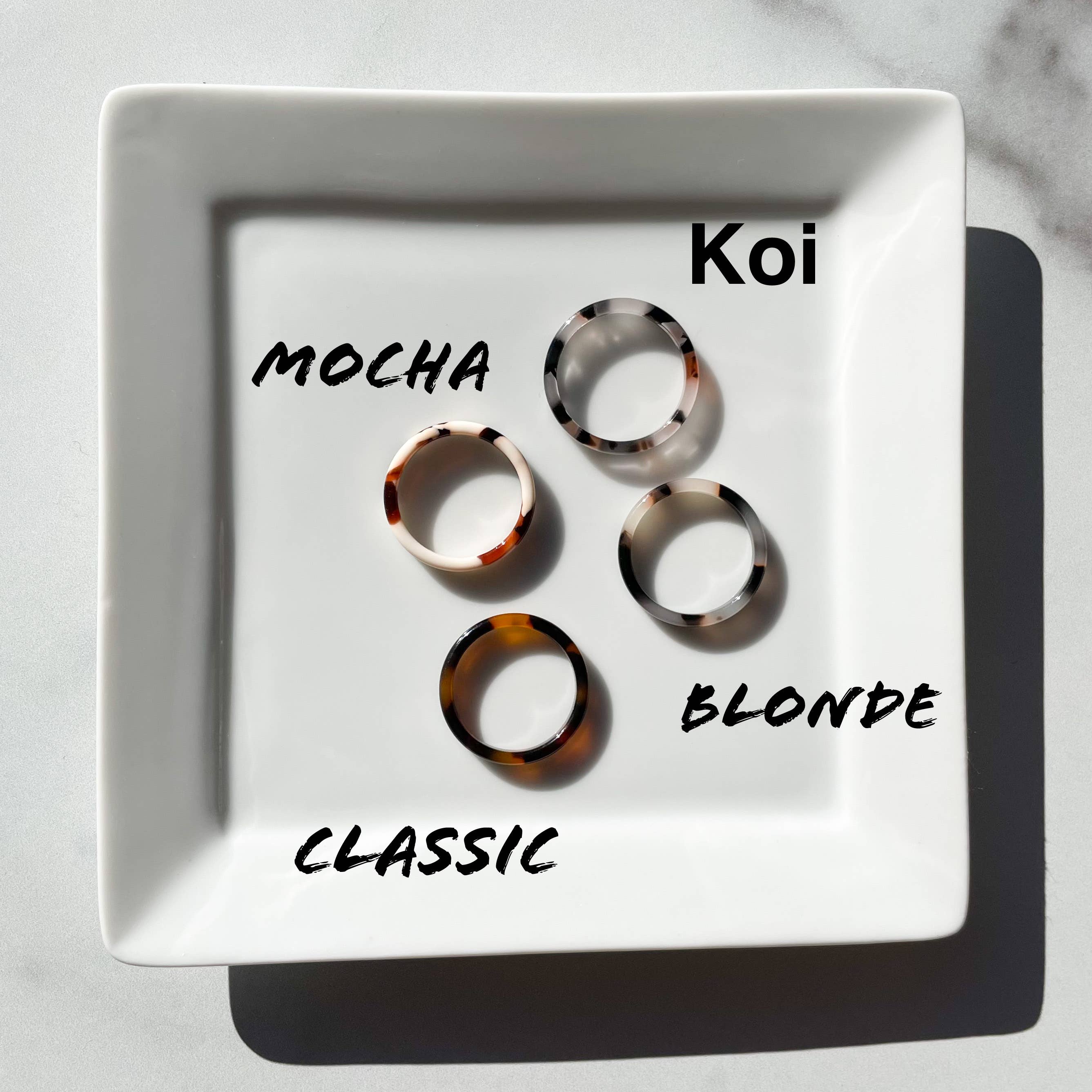 Fenna&Fei - Wholesale Band/Stacked Ring - 8 Pack - Flat Ring Collection2