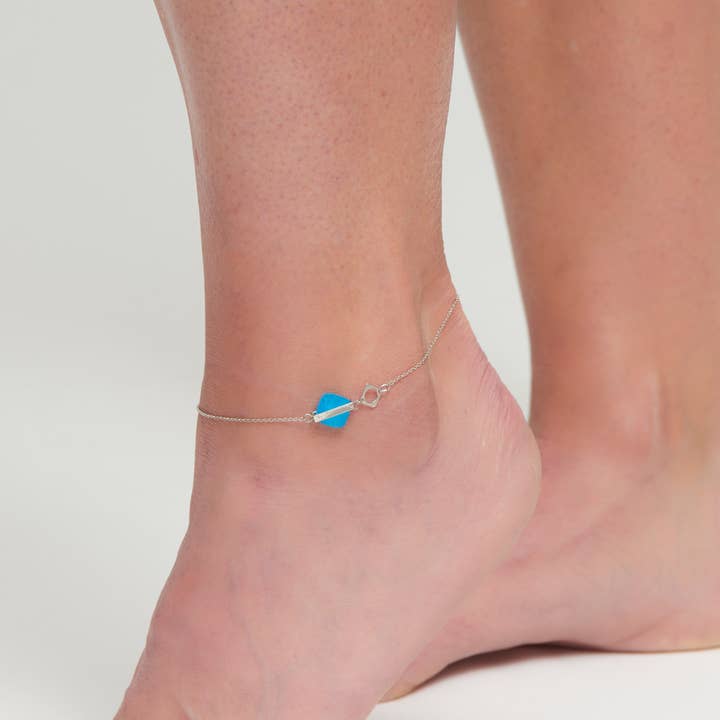 Elsie & Zoey - Wholesale Anklet - Beaded Anklet Layered Sea Glass Beach Jewelry - Sale12