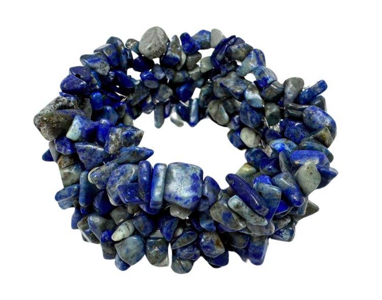Crystal Magick Wholesale Ltd – wholesale Beaded bracelet – Lapis Lazuli Chunky Chip Bracelet1