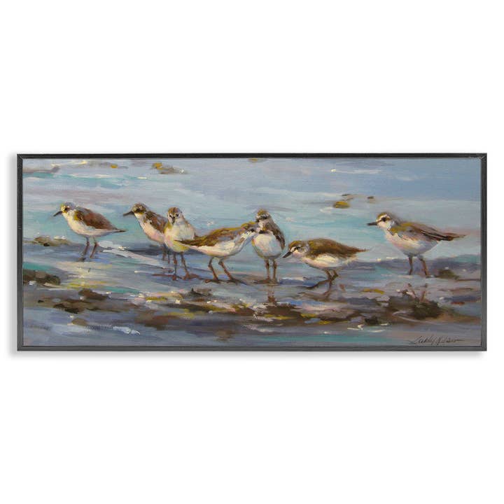 Stupell Industries - Wholesale Wall Sign - Sandpiper Flock on Shore - Framed Wall Art18