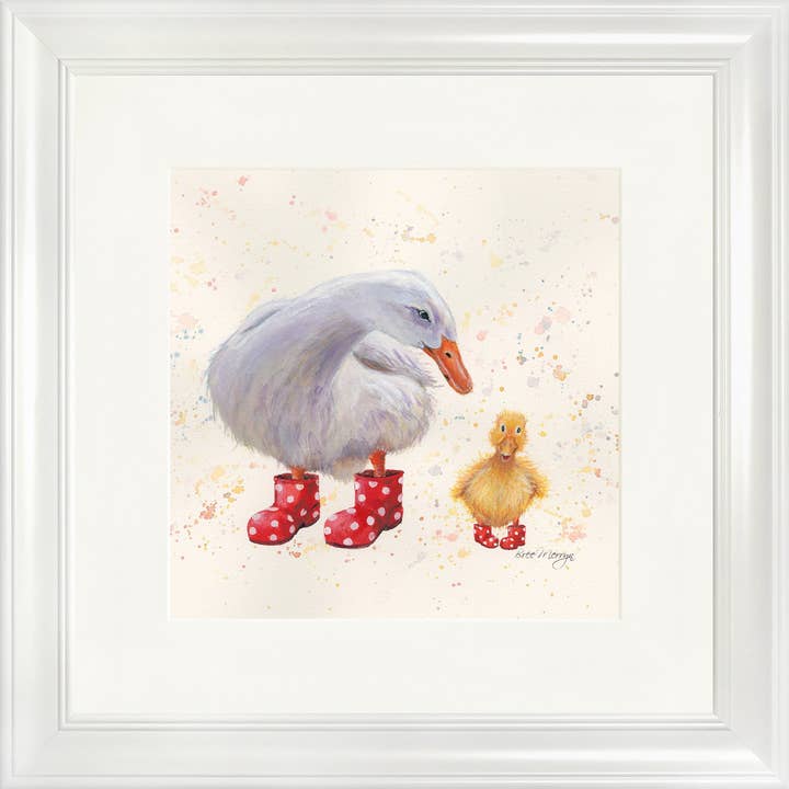 Darcey and Daffodil Square Framed Print (13" or 19") for wholesale by Bree Merryn Art Ltd