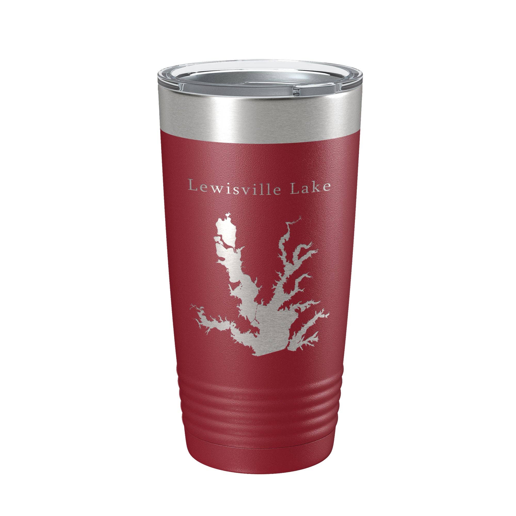 CarveBright - Wholesale Insulated Mug/Tumbler - Lewisville Lake Map Tumbler Travel Mug Insulated Laser Engraved Coffee Cup Texas 20 oz16