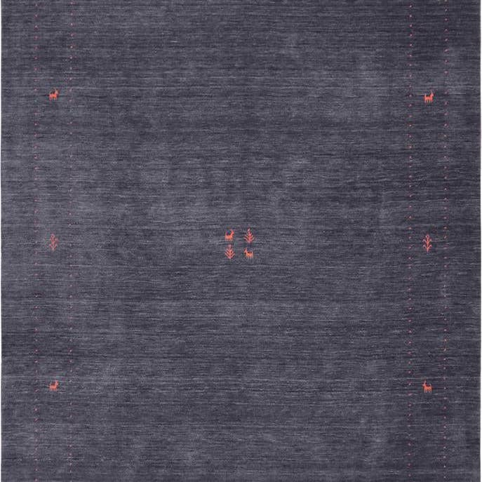 Contemporary Gabbeh Adalyn Grayish Blue Wool Rug - 8'3'' x 10'0'' for wholesale by Arshs Fine Rugs