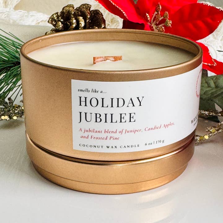 Holiday Jubilee - Candle Tin for wholesale by Wick Vault Fragrances