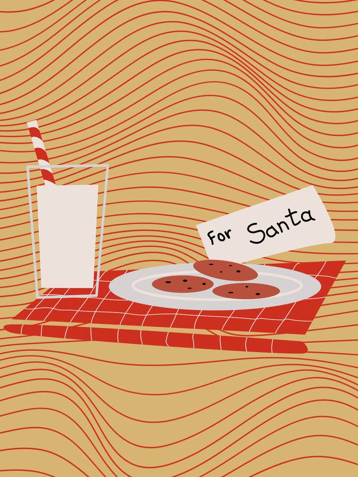 Milk & Cookies for Santa - Coffret de 6 cartes pour la vente par Cards by Dé