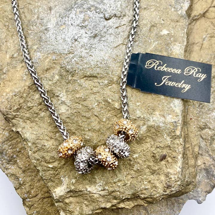 Rebecca Ray Jewelry - Wholesale Pendant/Charm Necklace - Crystal Charm Barrel Necklace0