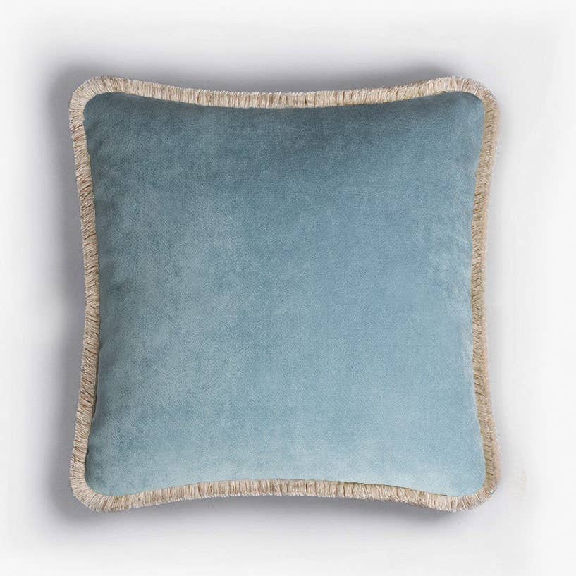 Lo Decor - Wholesale Throw/Decorative Pillow - HAPPY PILLOW Velvet pillows with a contrasting colour trim