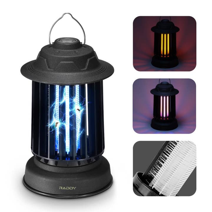 Radioddity - Wholesale Insect Repellent - Raddy MZ-1 Outdoor Bug Zapper | Auto Self-Cleaning Brush | IPX4 | 1200mAh Rechargeable Battery