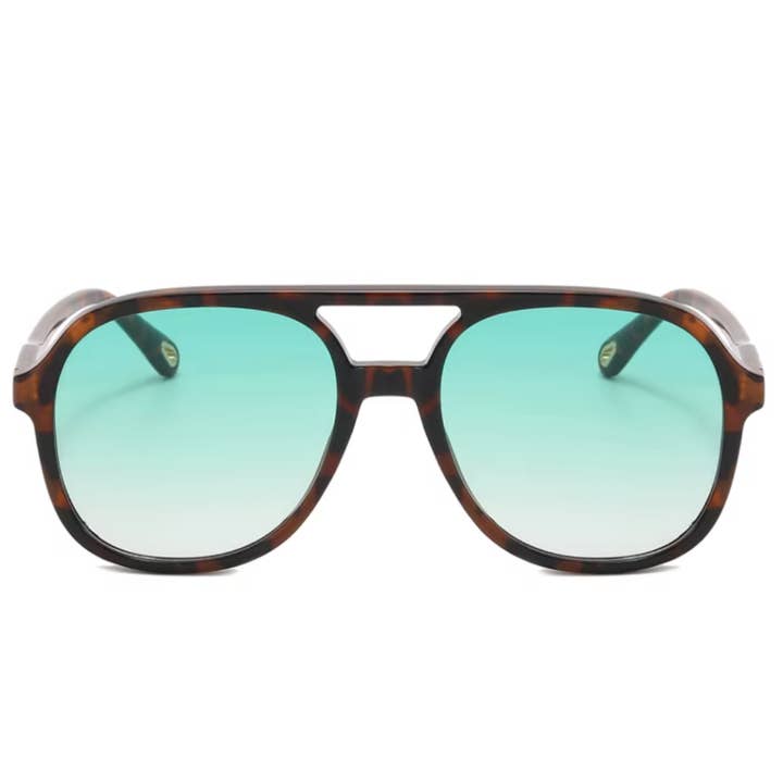 Gloria Sunglasses | Tortoise Teal for wholesale by Gleam Eyewear
