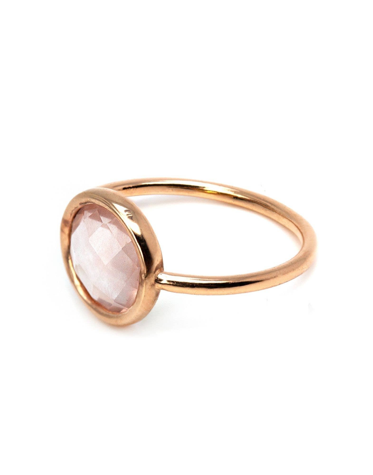 THAIS BERNARDES GIOIELLI - Wholesale Cocktail/Statement Ring - Round Stone Colors Ring Rose Quartz1