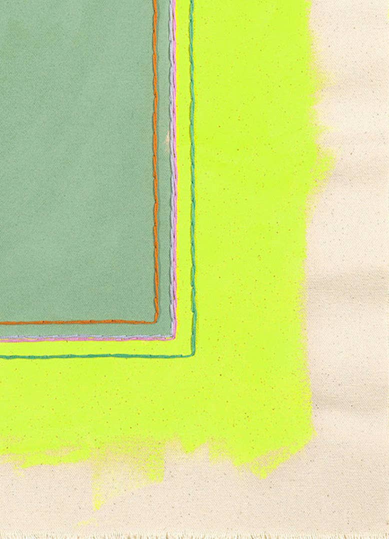 Emily Keating Snyder - Wholesale Art Print - Bright Abstract Art Print | Colorful Neon Green & Sage Green1