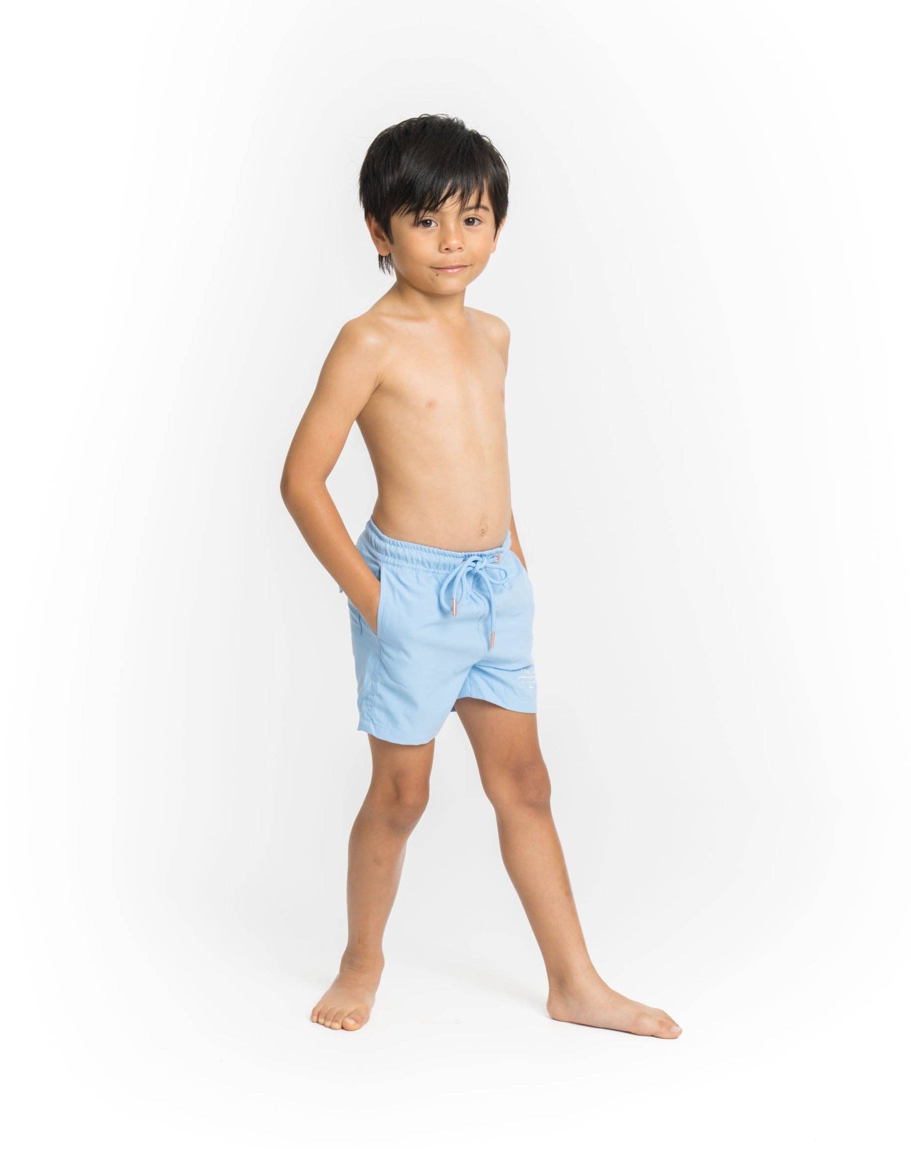 Fiola Rose Swim - Wholesale Swim Shorts - Kids - Boy's Swim Trunks in Sky Blue2