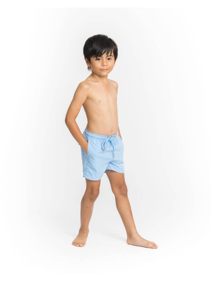 Fiola Rose Swim - Wholesale Swim Shorts - Kids - Boy's Swim Trunks in Sky Blue2