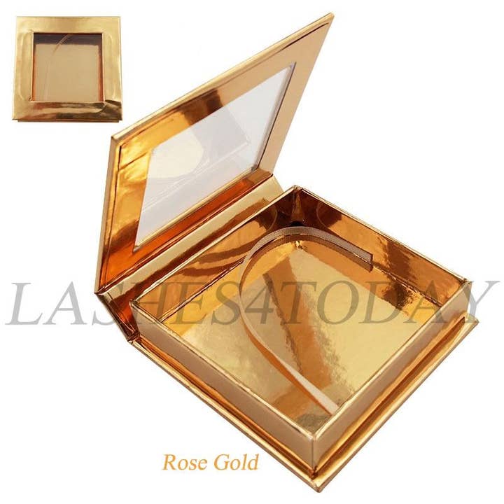 Rose Gold Square Eyelashes Case for wholesale by Lashes4today