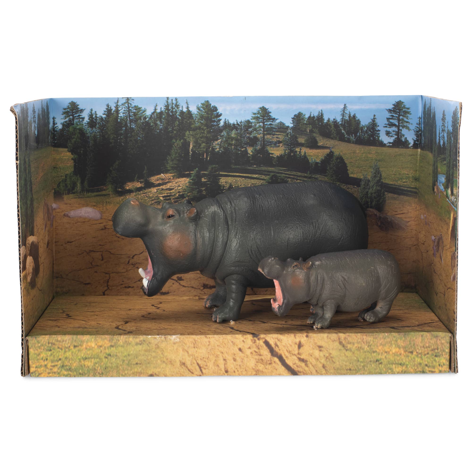 EAST AVENUE - Wholesale Figurine Toy - Kids - Plastic Toy Mom & Baby Hippos3