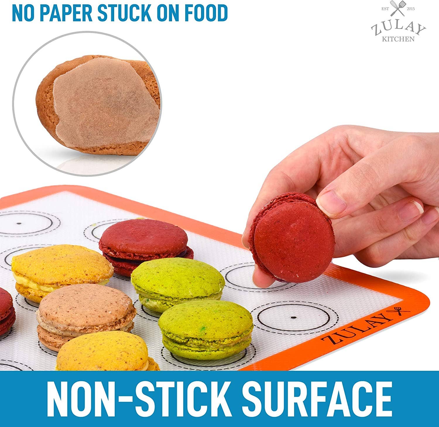 Zulay Kitchen - Wholesale Baking Sheet/Mat - Macaron Silicone Baking Mats With Pre-printed - Set of 418