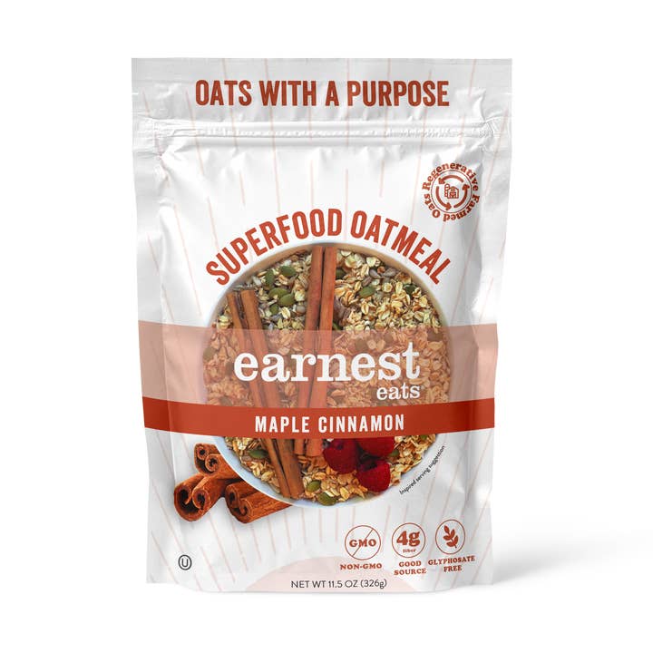 Superfood Maple Almond CinnamonOatmeal Pantry Bag for wholesale by Earnest Eats