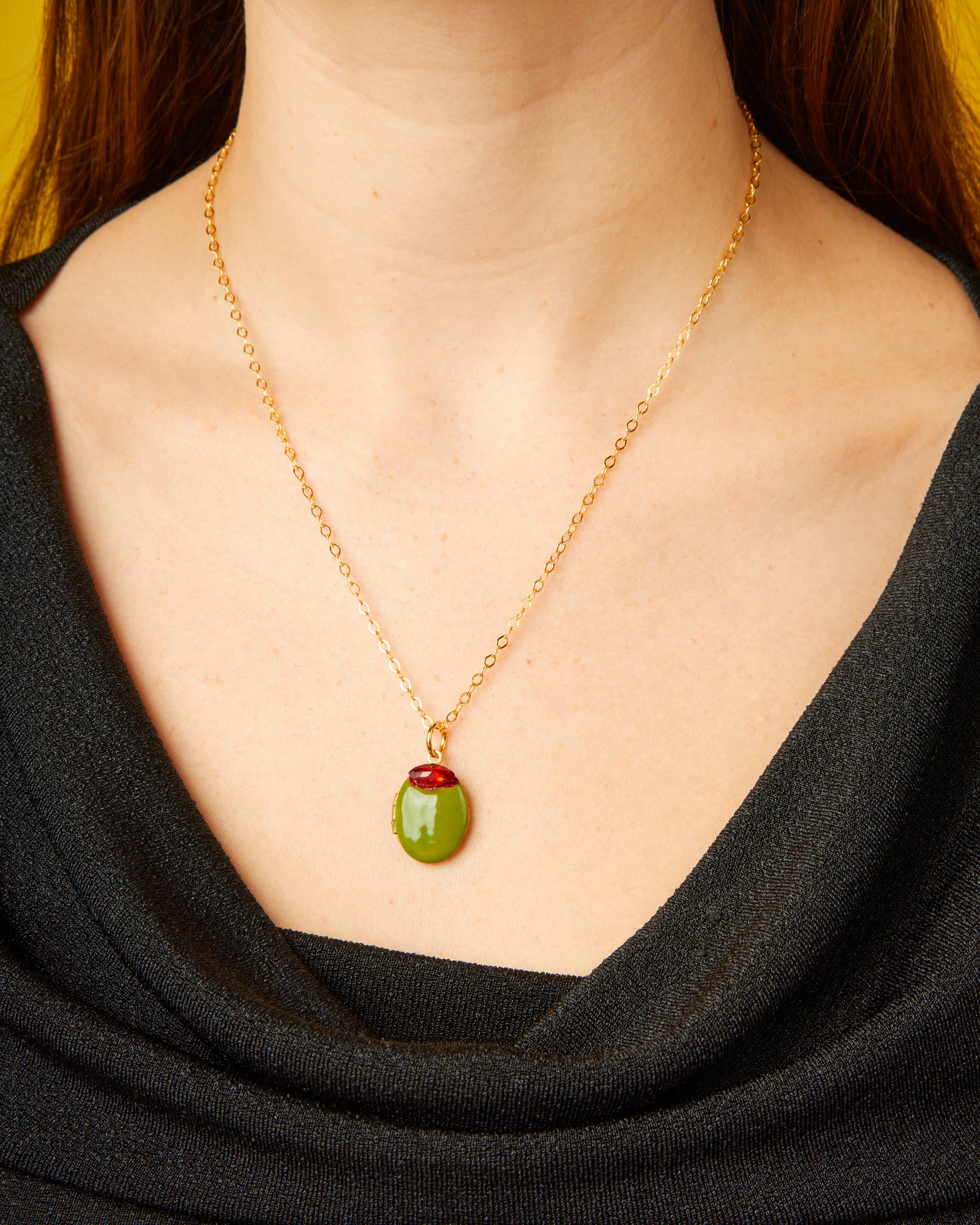 Susan Alexandra - Wholesale Locket Necklace - Olive You Locket3