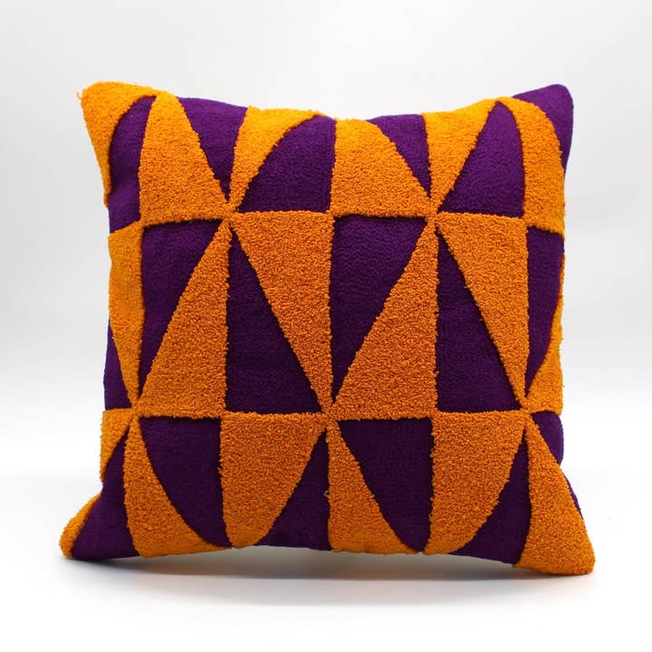 Capa de almofada de agulha de punch - TRIÂNGULOS MULTI por atacado de La Casa Cotzal S.A.