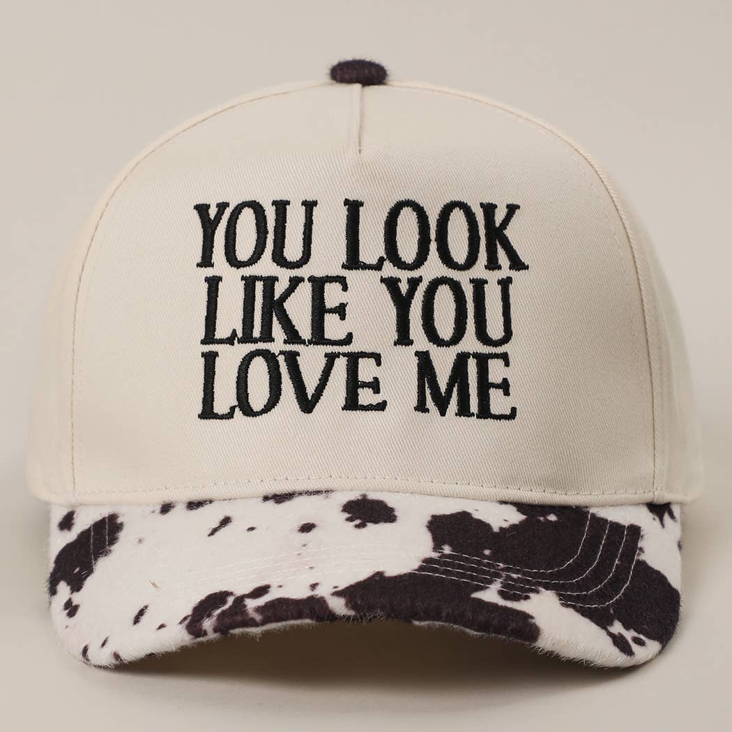 Fashion City - Wholesale Trucker Hat - Unisex - You Look Like You Love Me Embroidered Animal Print Trucker 0