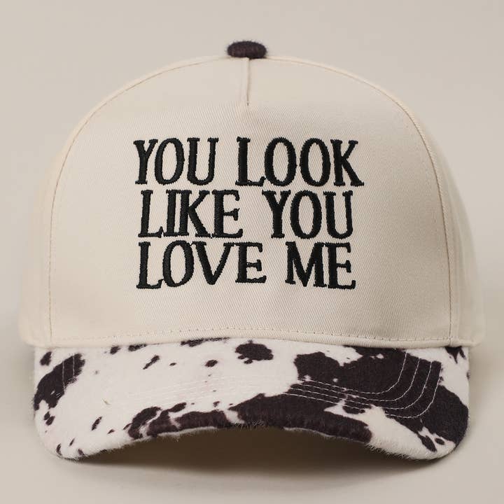 Fashion City - Wholesale Trucker Hat - Unisex - You Look Like You Love Me Embroidered Animal Print Trucker