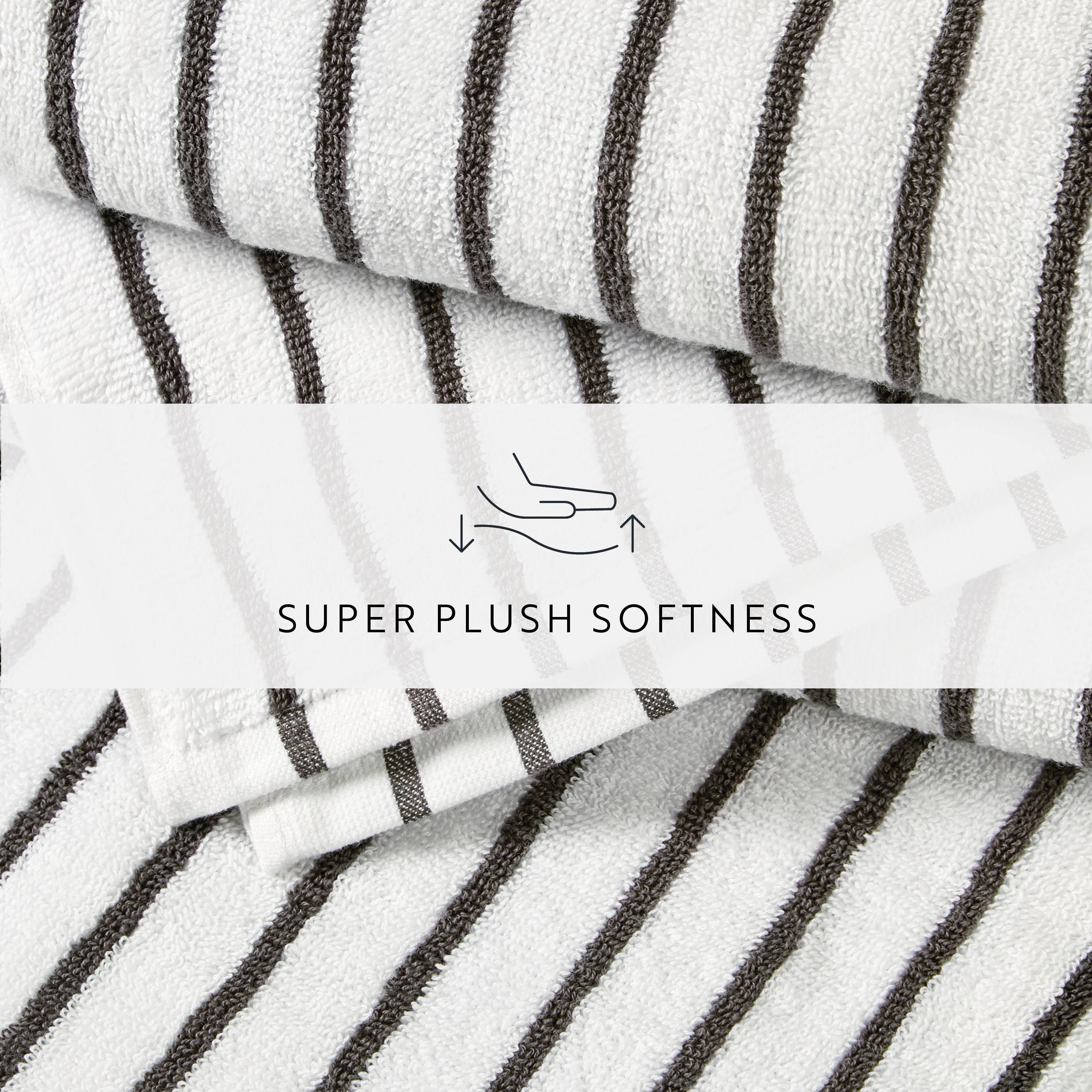 ienjoy Home - Wholesale Beach Towel - Cabana Stripe Beach Pool Towel 4pk - 100% Ring Spun Cotton5