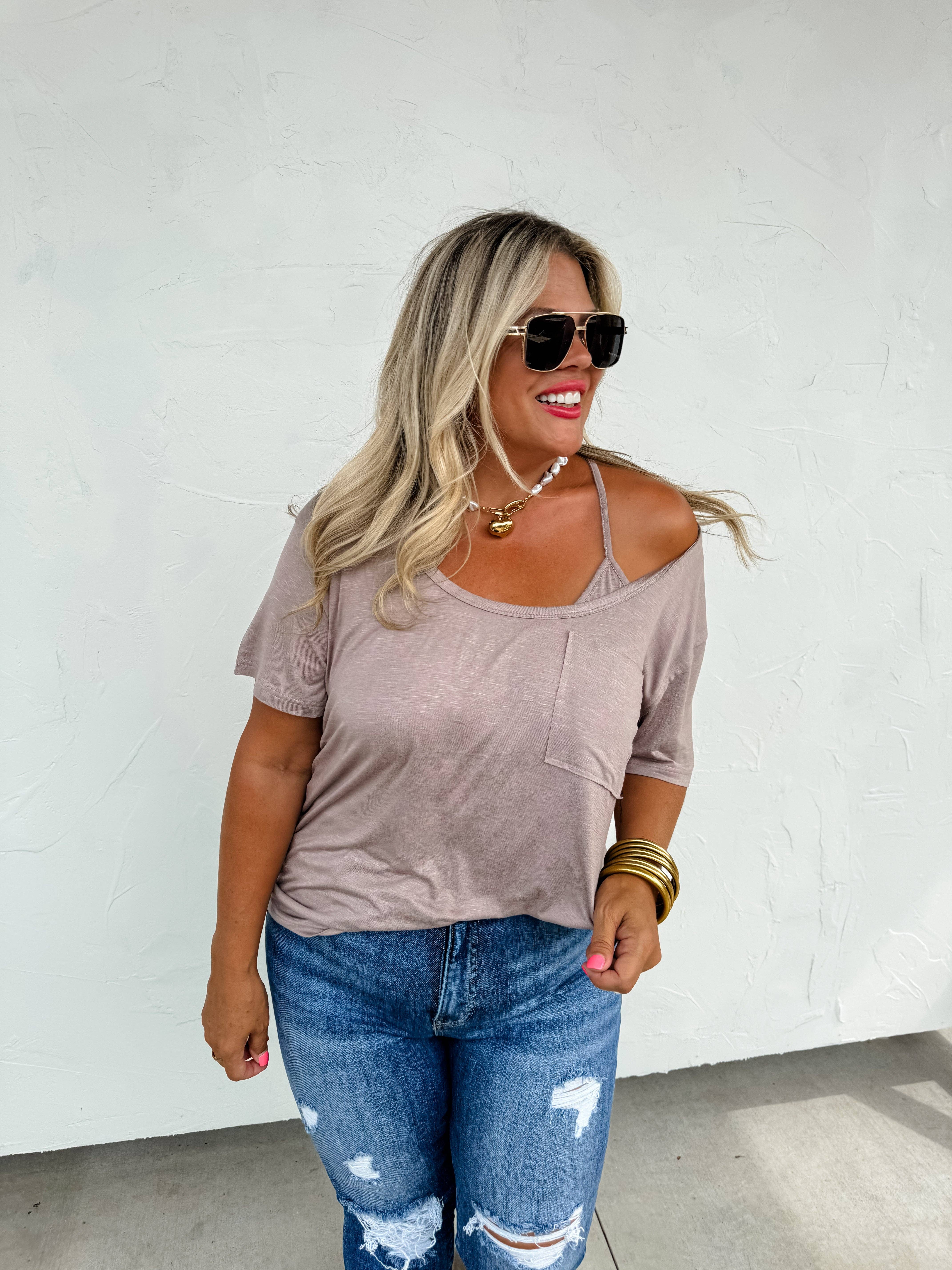 BLAKELEY - Wholesale T-Shirt - Women's - RILEY BOYFRIEND PATCH POCKET TEE6