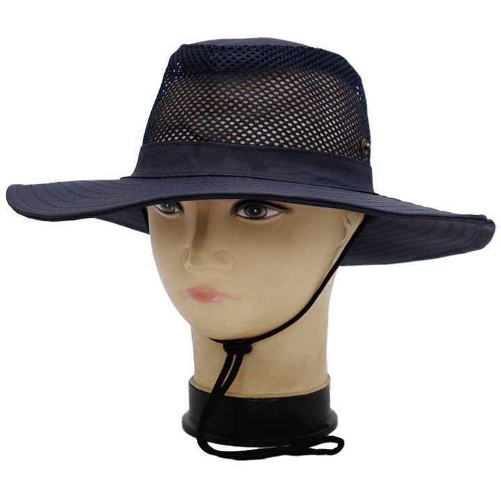 Cap Zone - Wholesale Bucket hat – Unisex - Solid Mesh Fisherman Boonie Bucket Hat2