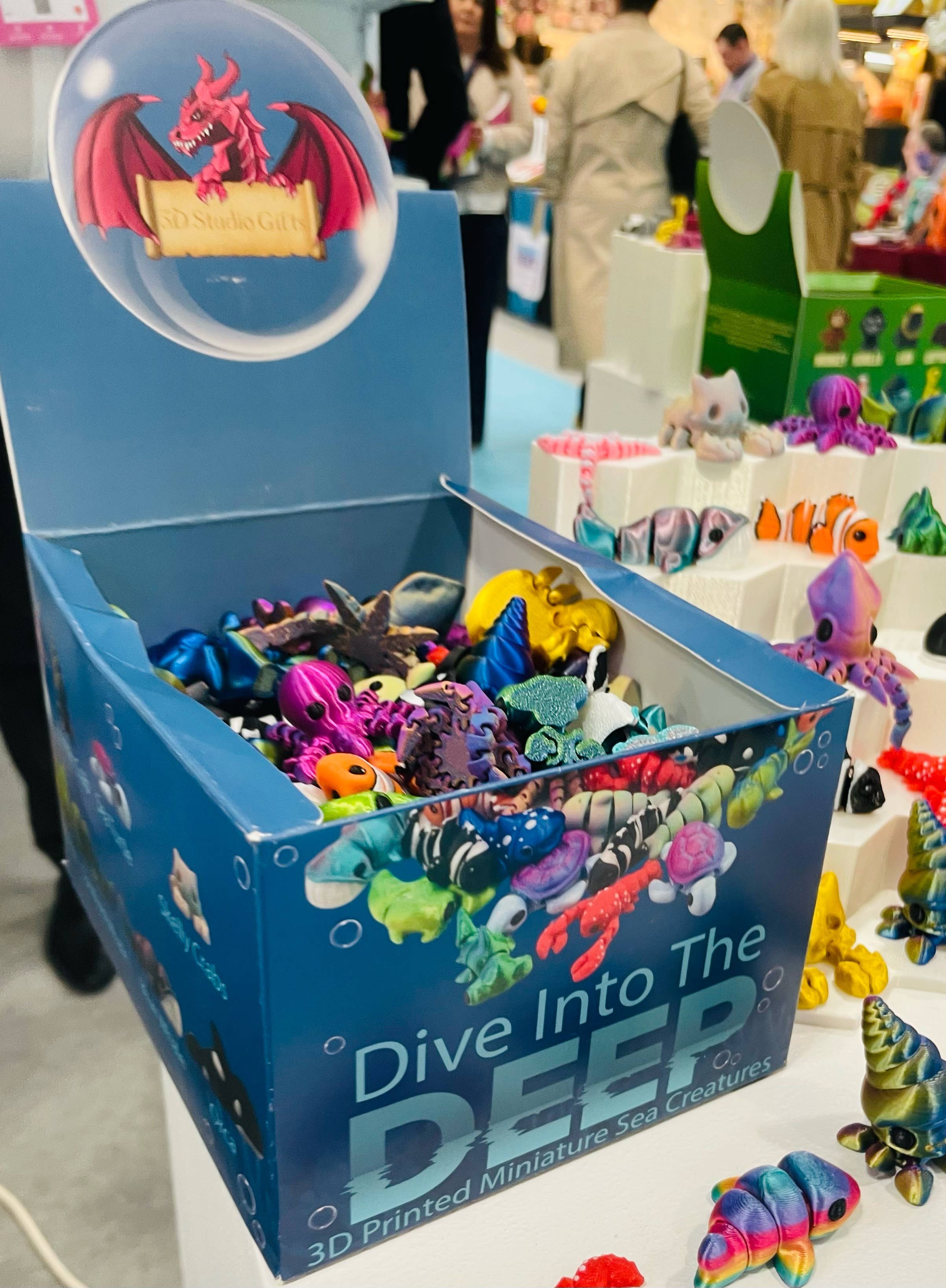 3D Studio Gifts - Vente Fidget/jouet anti-stress – enfant - Miniatures marines 3D imprimées SEA JIGGLETS (présentoir comptoir)11