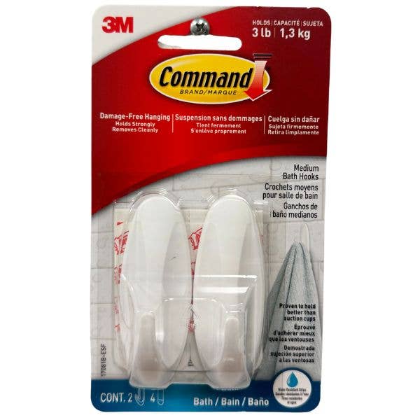 St. Louis Wholesale LLC - Wholesale Wall Hook - Command Brand Medium Hooks -CTR- 2Pack #85158 - Damage Free0