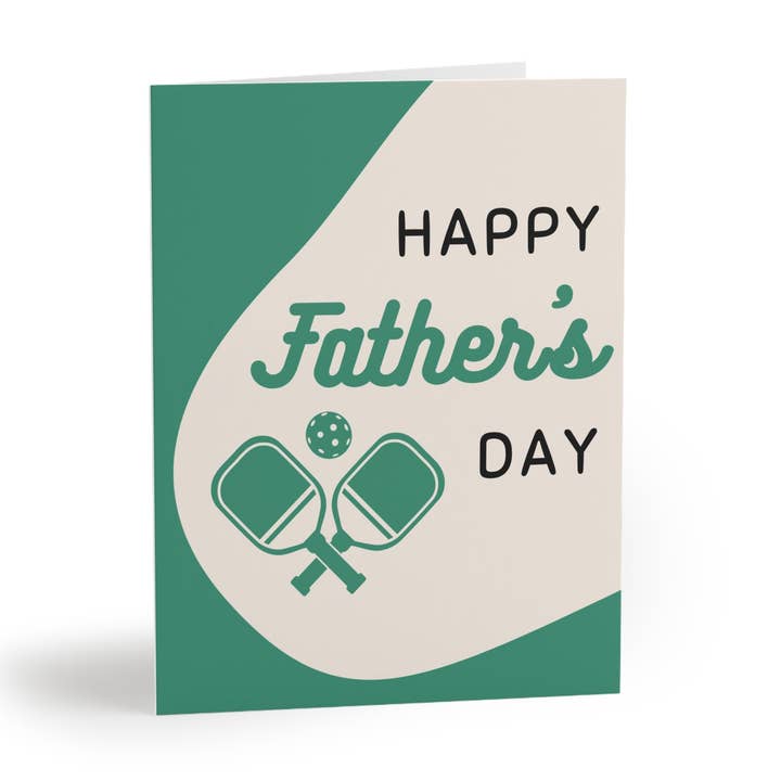 Happy Father's Day Best Dad and Pickleball Player Greeting Card for wholesale by Pickle & Paper