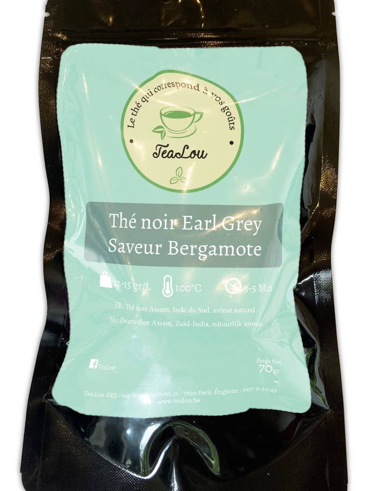 Earl Grey bergamot flavor black tea - 70g bag for wholesale by Tealou