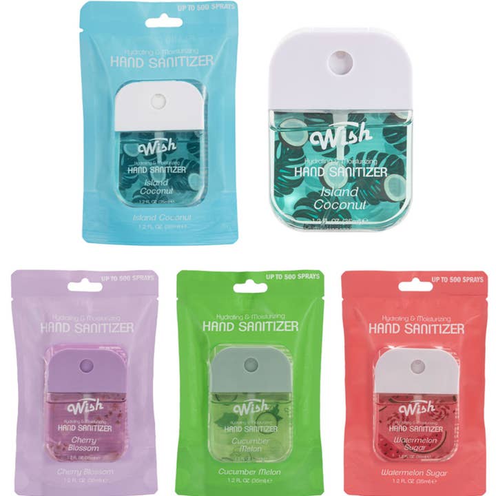 Assorted Scent Hand Sanitizer Spray 48ct, 1.2 oz for wholesale by United Scents