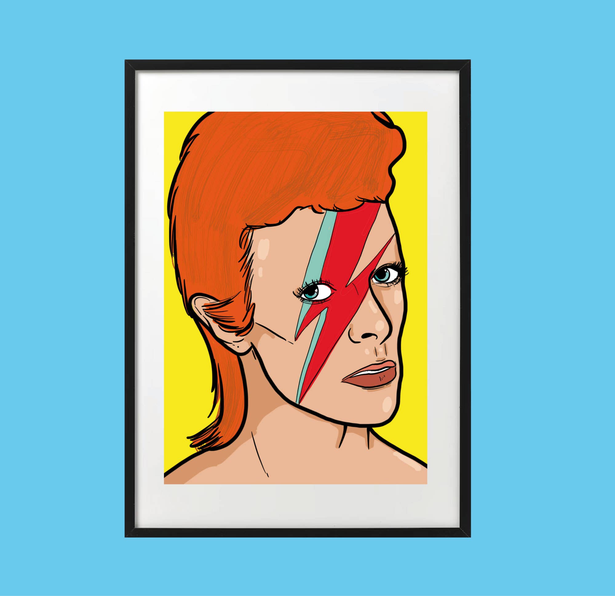 Studio Soph (We Pay Your Import Fees - We Ship DDP) - Wholesale Art Print - Bowie Art Print A4 Format1