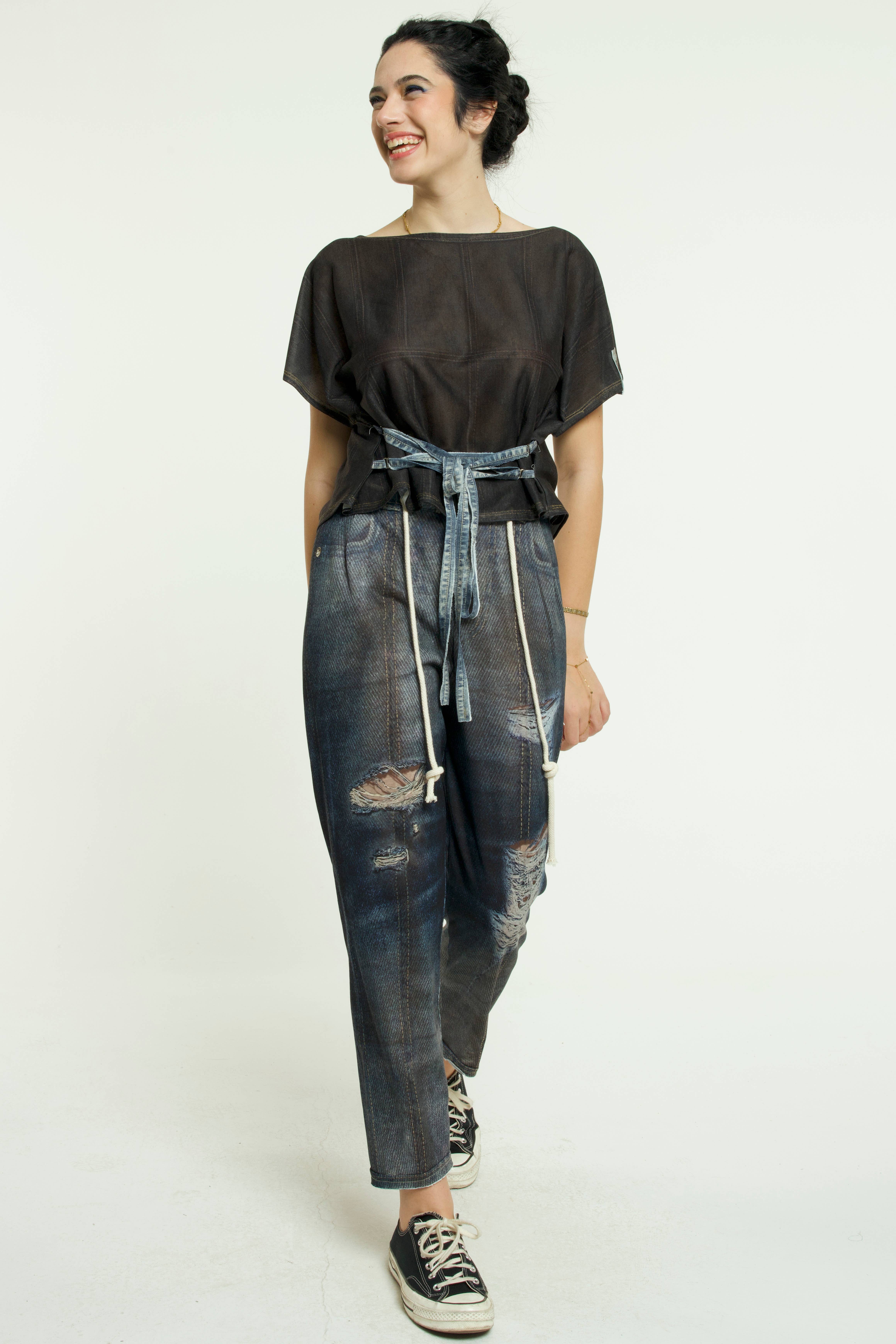 IPNG Design – wholesale Pants – Women's – Pants Mom's Dark Blue - Jeanious3