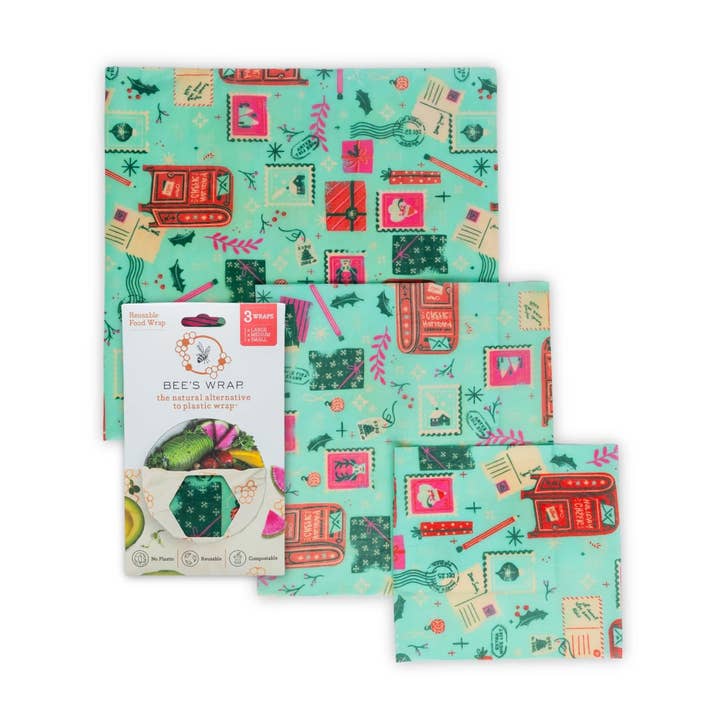 Bee's Wrap 3-pack Assorted Seasons Greetings for wholesale by Eco warehouse