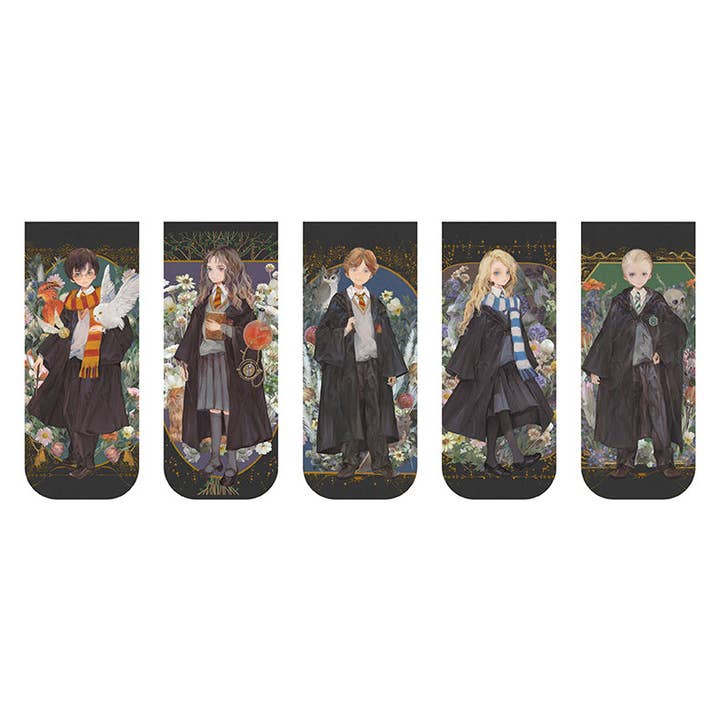 Insight Editions - Wholesale Bookmark - Harry Potter: Floral Fantasy Magnetic Bookmark Set (Set of 5)