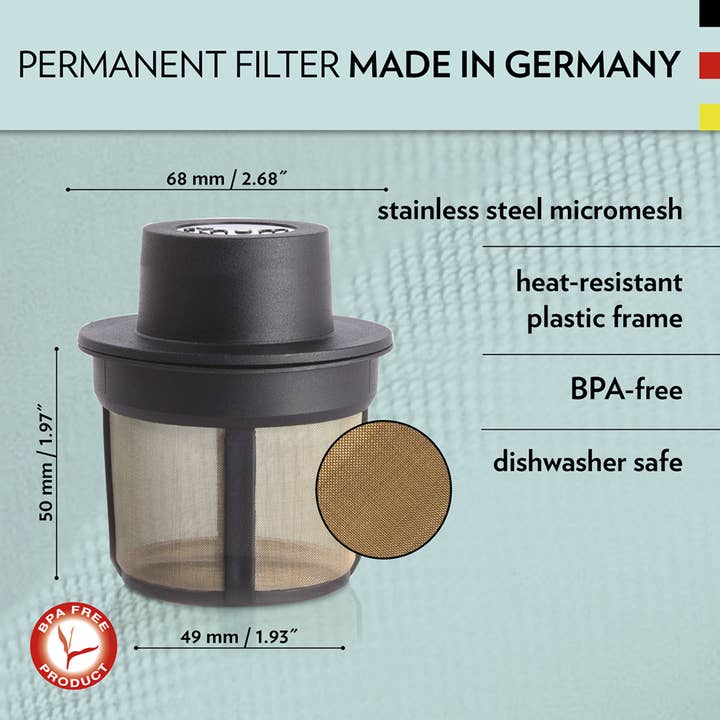 finum - Wholesale Tea Strainer/Infuser - FLOATING BASKET M, Permanent Filter2