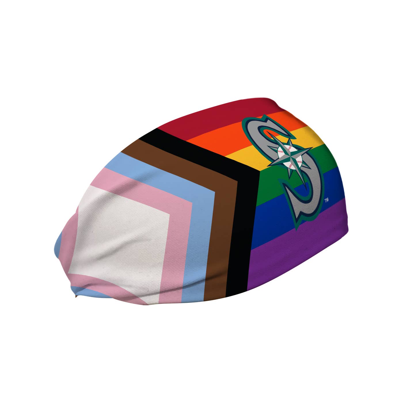 Rainbow Mariners Cooling Headband: Progressive Pride Flag Cap Logo for wholesale on Faire