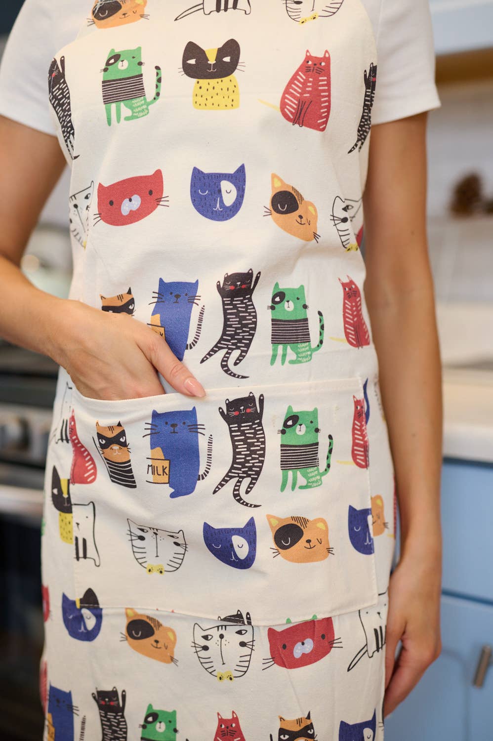 SM WARDROBE – wholesale Apron – CARTOON CATS PRINT APRON9