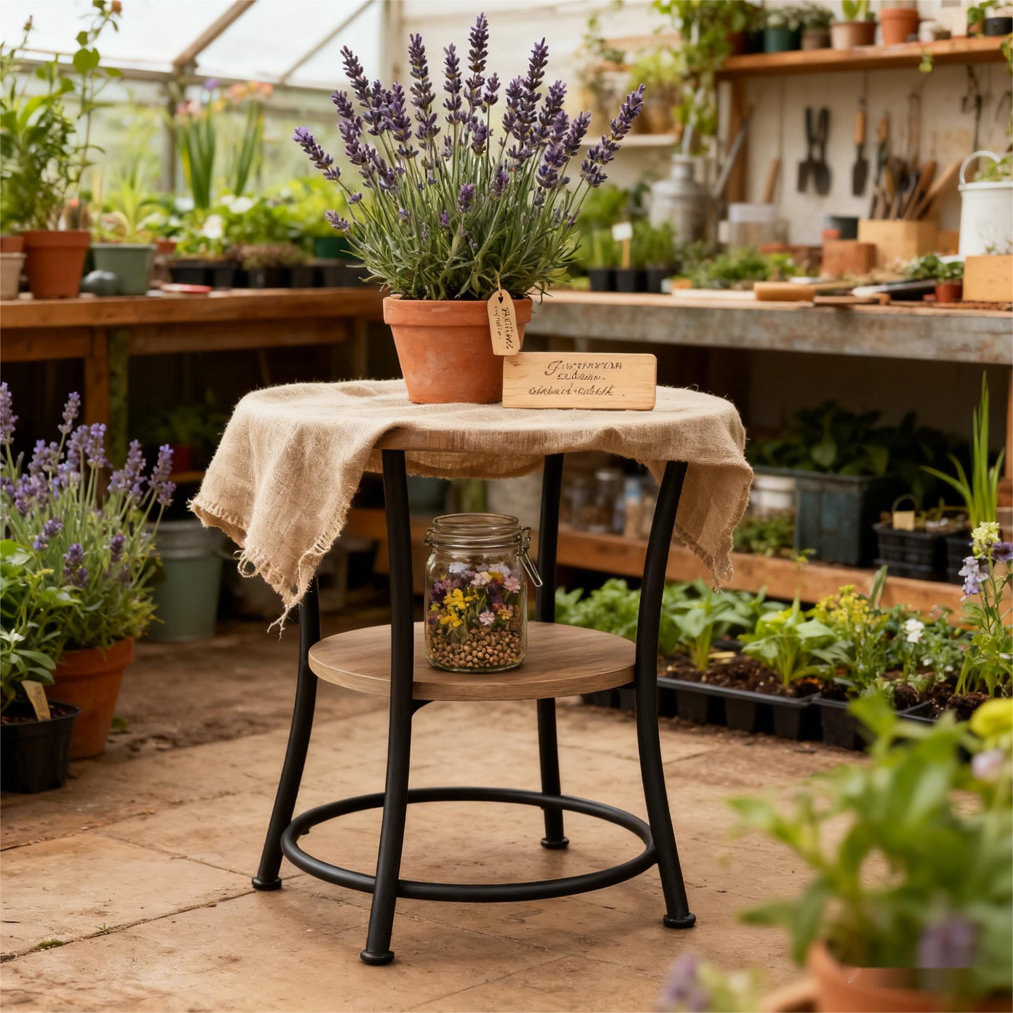 HOMYCASA DESIGN INC - Wholesale Side Table - MarketLane Side Table, Round End Table with 2 Storage Shelve0